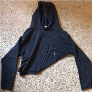 Lululemon grey crop hoodie